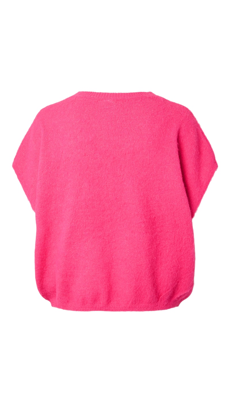 Pull Maille Shocking Pink PCALLIE PIECES - 6 | TOP